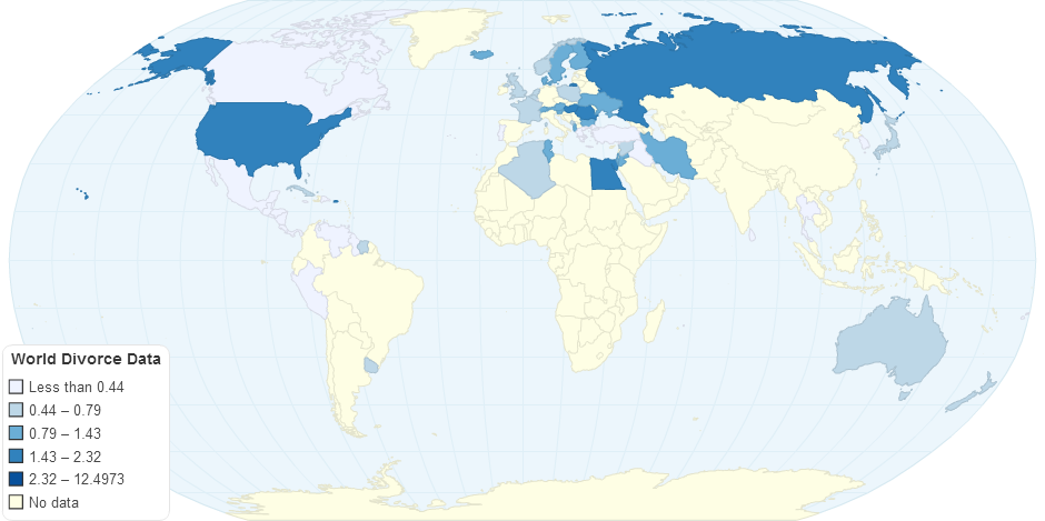 World Divorce Data 1961