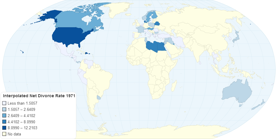 Interpolated Net Divorce Rate 1971