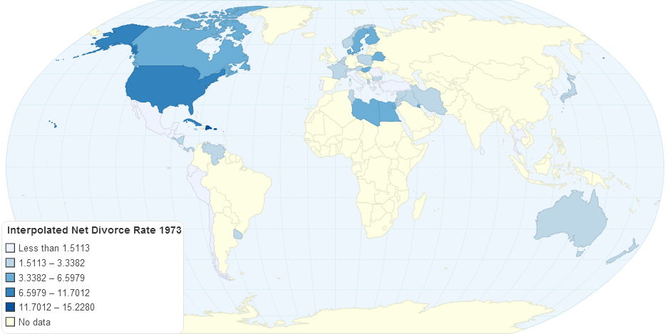 Interpolated Net Divorce Rate 1973