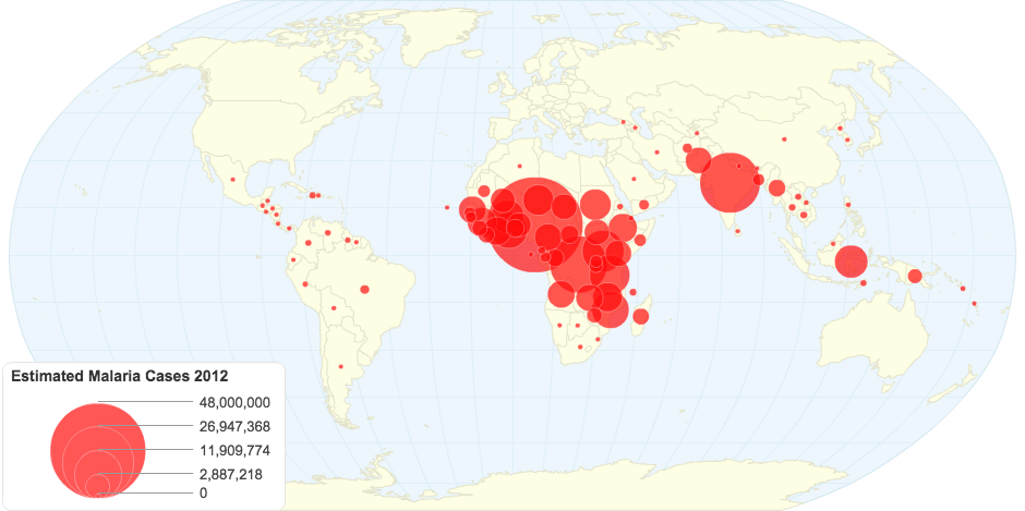 Estimated Malaria Cases 2012