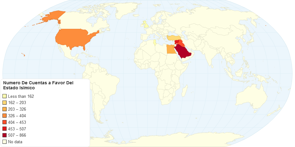 number of twitter accounts pro isis