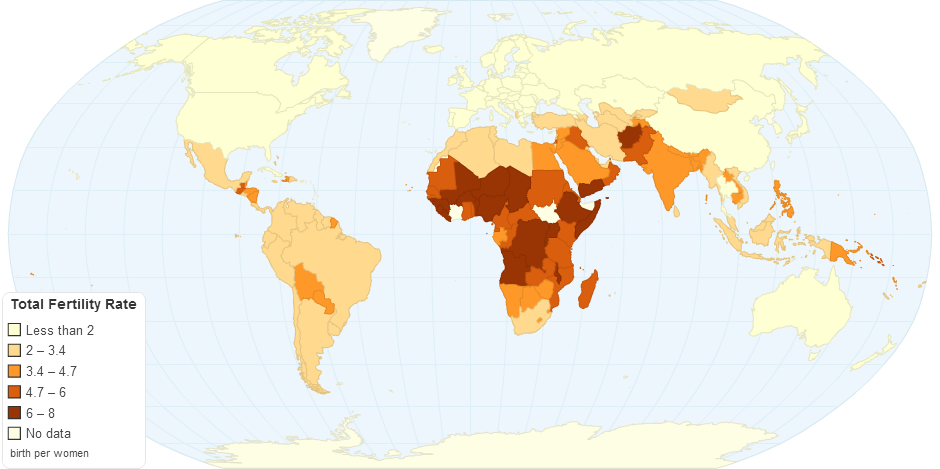 Total Fertility Rate by Country
