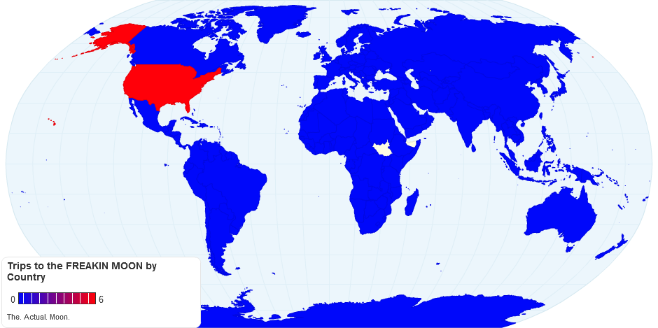 Trips to the FREAKIN' MOON by Country