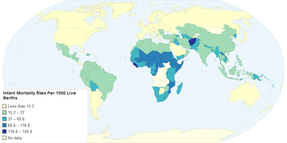 Infant Mortality Rtes Per 1000 Live Berths