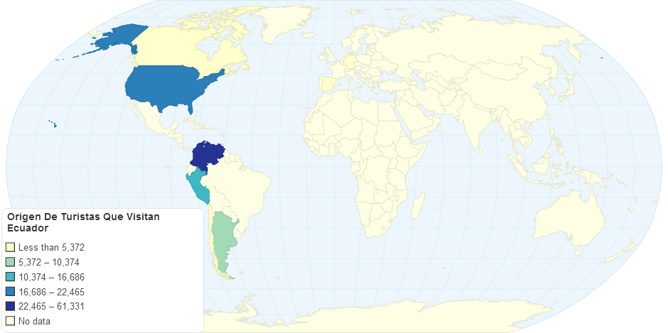 Origen De Turistas Que Visitan Ecuador