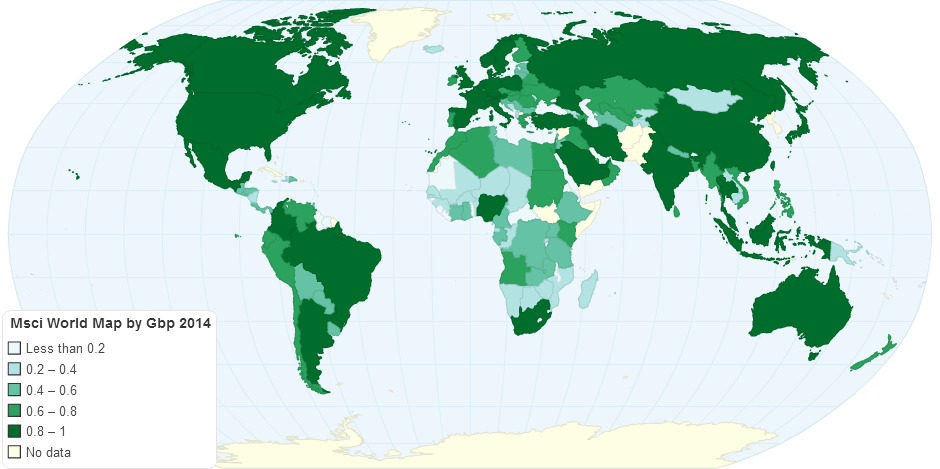 MSCI World Map by GBP 2014