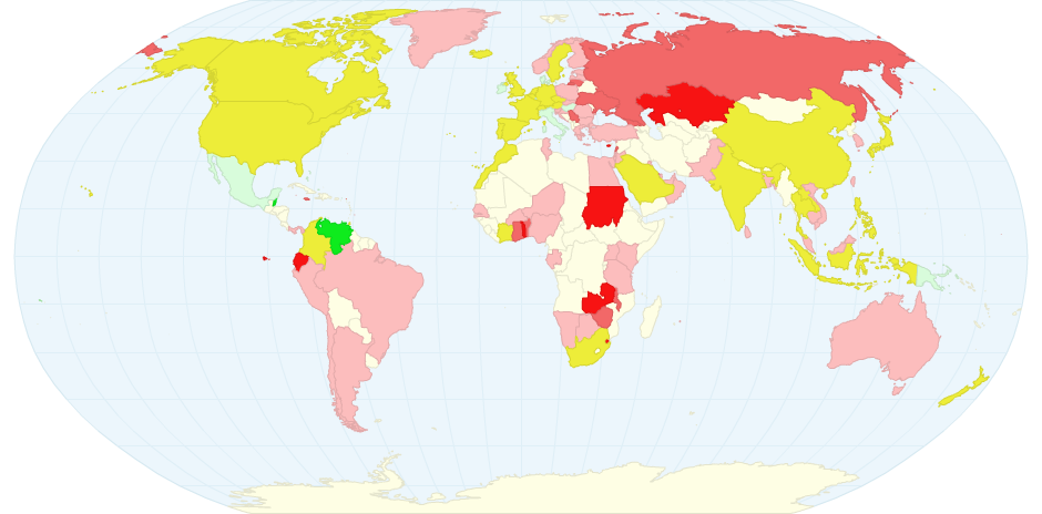 PE ratios by Country