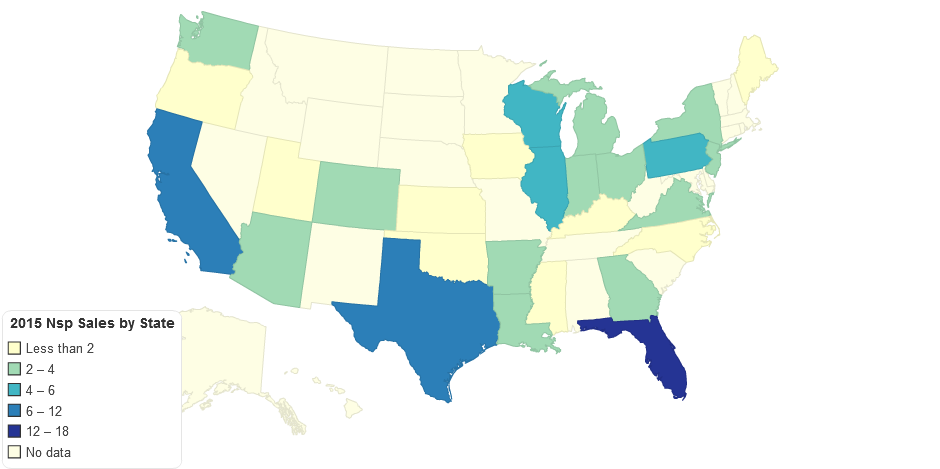2015 NSP Sales by State