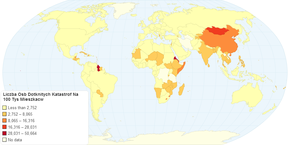 Liczba Osb Dotknitych Katastrof Na 100 Tys Mieszkacw
