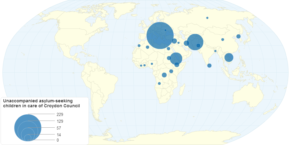 Unaccompanied child asylum-seekers in Croydon Council's care