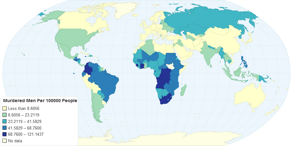 Murdered men (per 100,000 people)