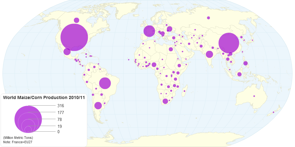 World Maize/Corn Production 2010/11