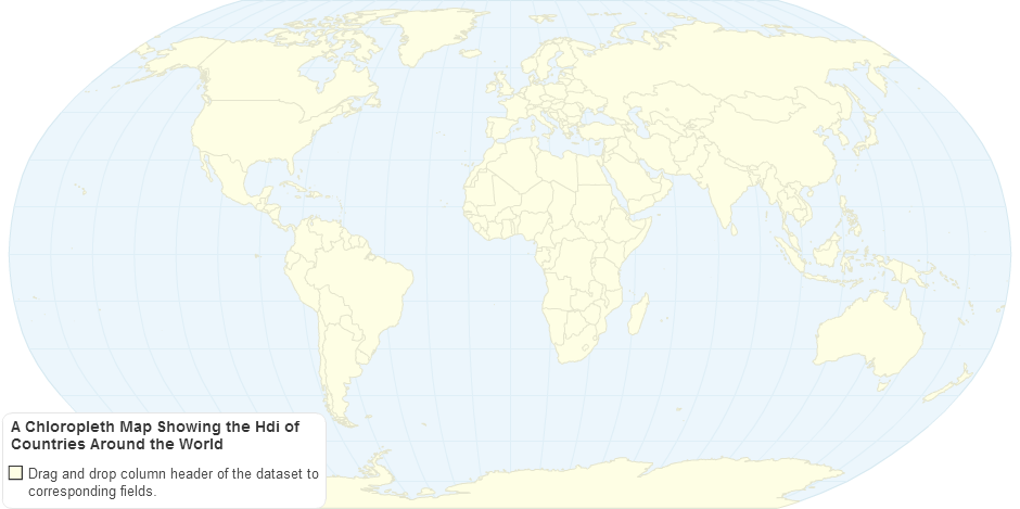 A Chloropleth Map Showing the Hdi of Countries Around the World