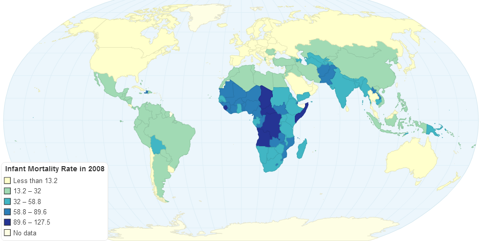 Infant Mortality Rate in 2008