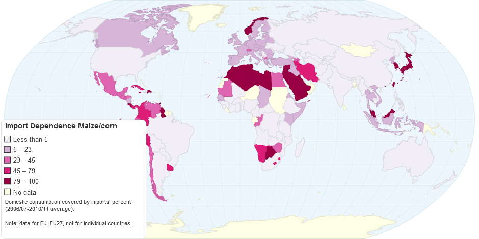 Import Dependence Maize/Corn