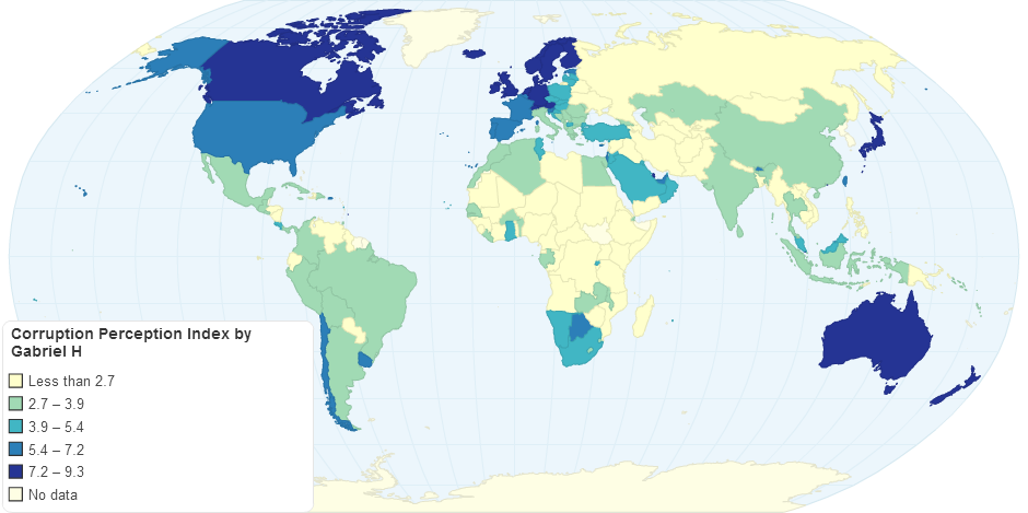 Corruption Perception Index by Gabriel H