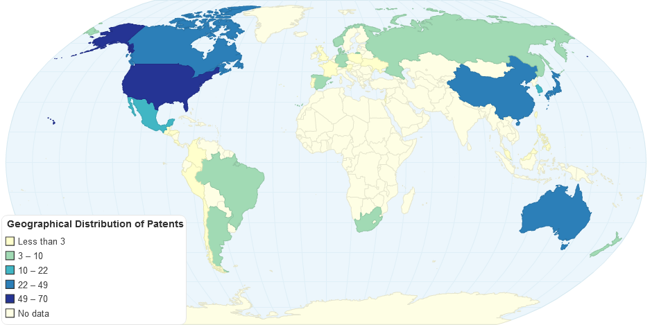 Geographical Distribution of Patents