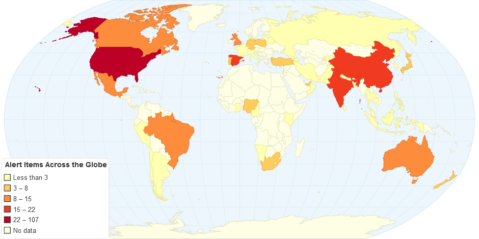 Alert Items Across the Globe