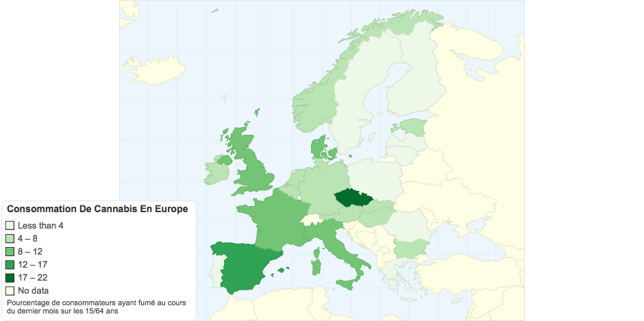 Consommation De Cannabis En Europe