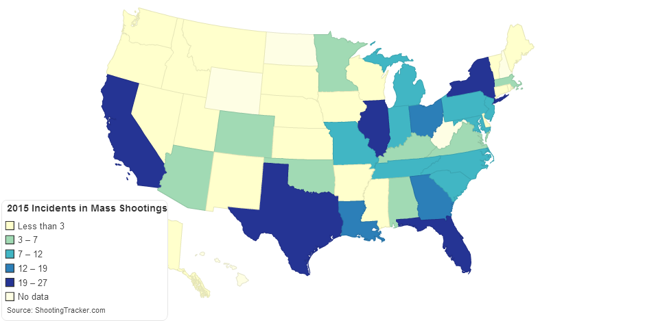 2015 Incidents of Mass Shootings