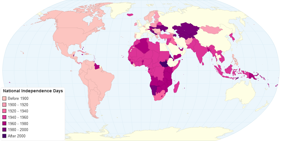 National Independence Days by Country