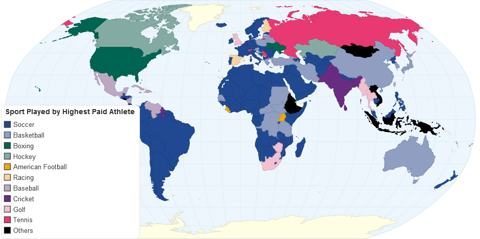 What Sport Does the Highest Paid Athlete in Your Country Play?