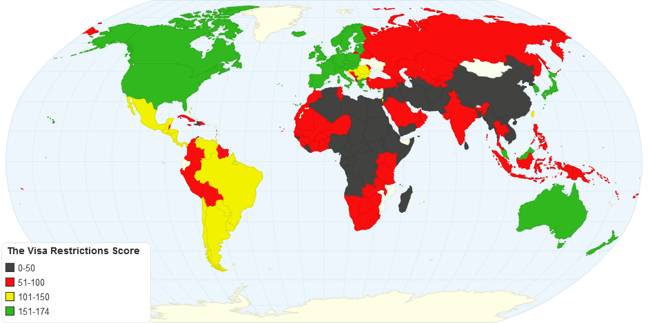 The Visa Restrictions Index and Rank