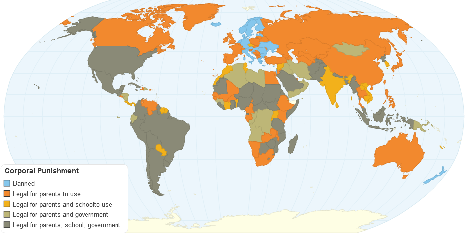 Laws on Corporal Punishment Around the World