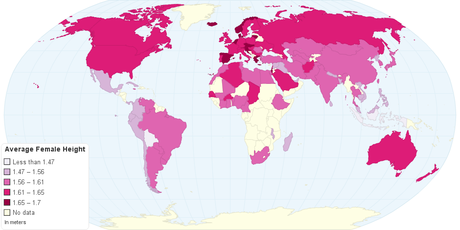 Average Height for Women