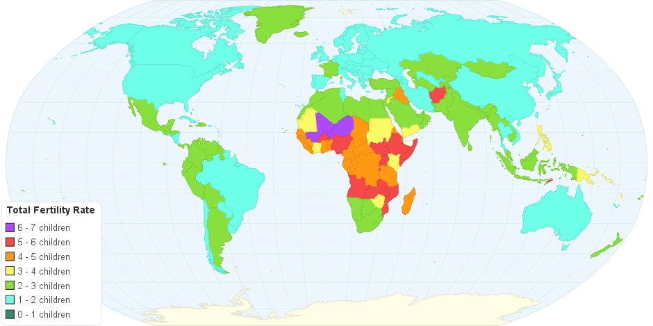 Total Fertility Rate in 2015