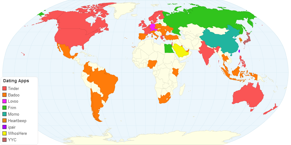 Uses the lovoo most? which country Most Popular