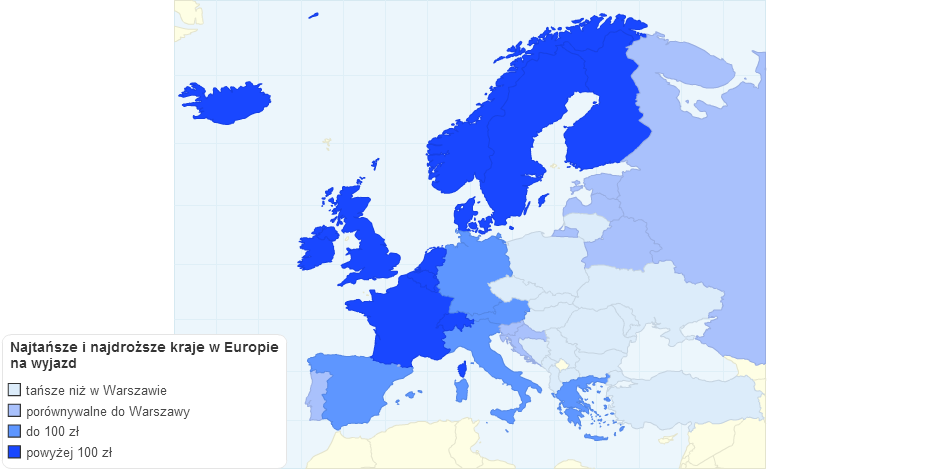 Najtańsze i najdroższe kraje w europie na wyjazd