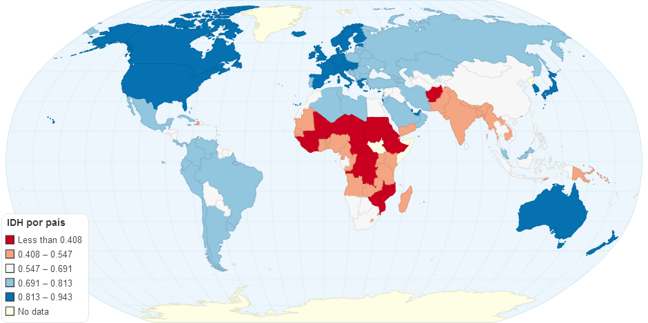 Índice de Desarrollo Humano por País