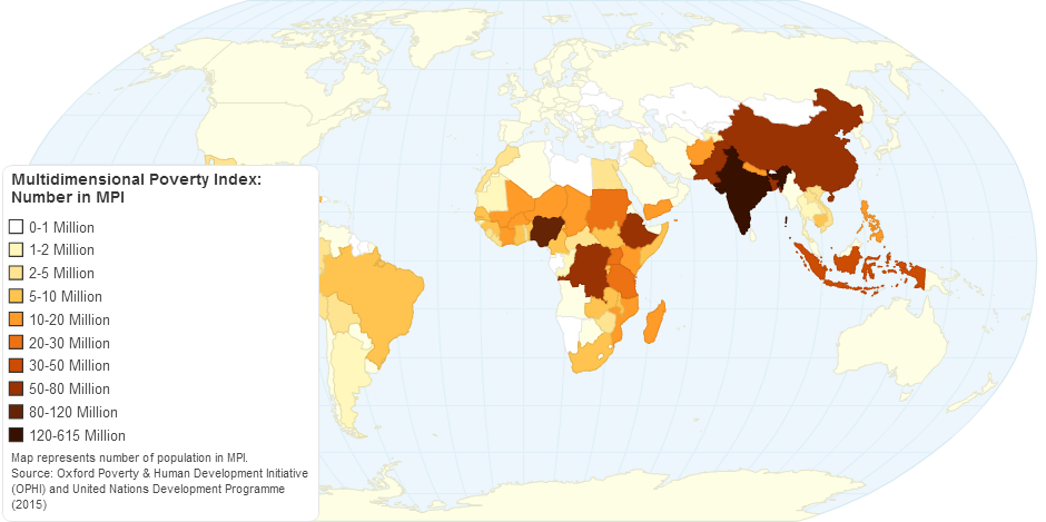 Multidimensional Poverty Index: Number in MPI