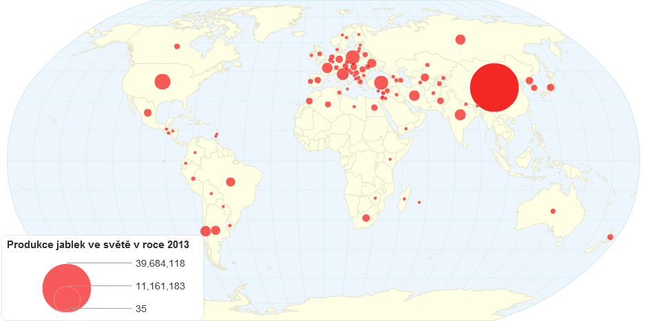 Produkce Jablek Ve Světě V Roce 2013