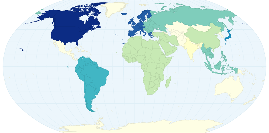 Global Consumption of Plastics Kilograms Per Capita