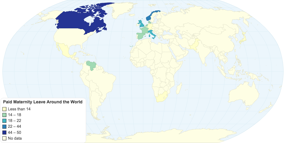 Paid Maternity Leave Around the World