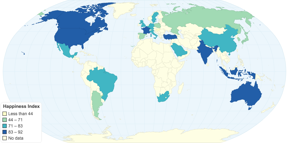 Mapping Global Happiness