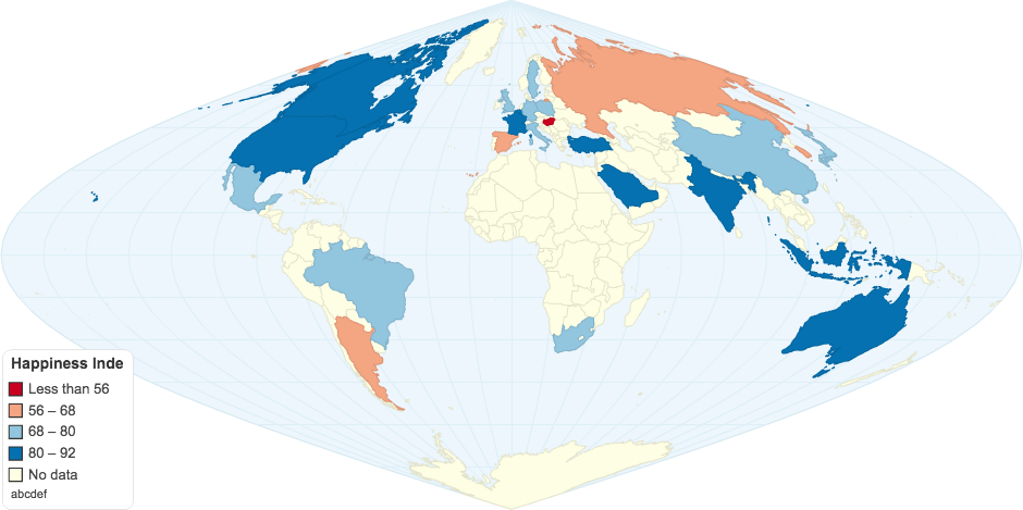 Mapping Global Happiness