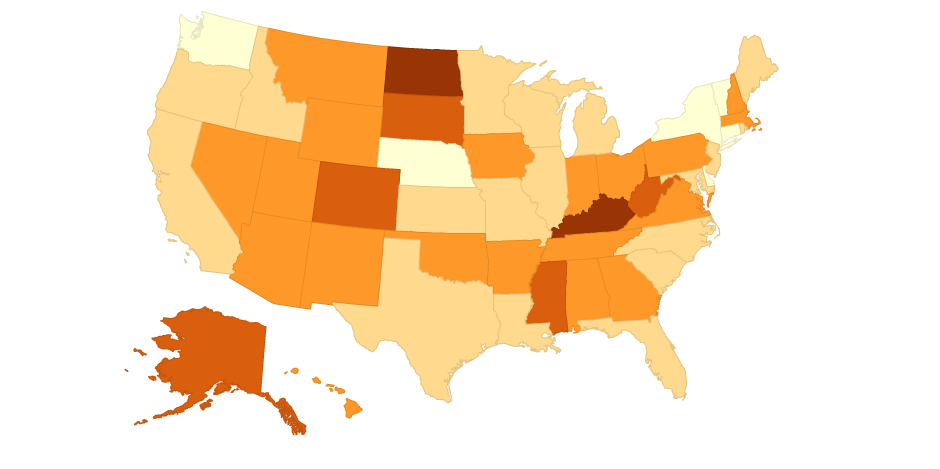 People in Correctional Care Percentage Change 1999 2014