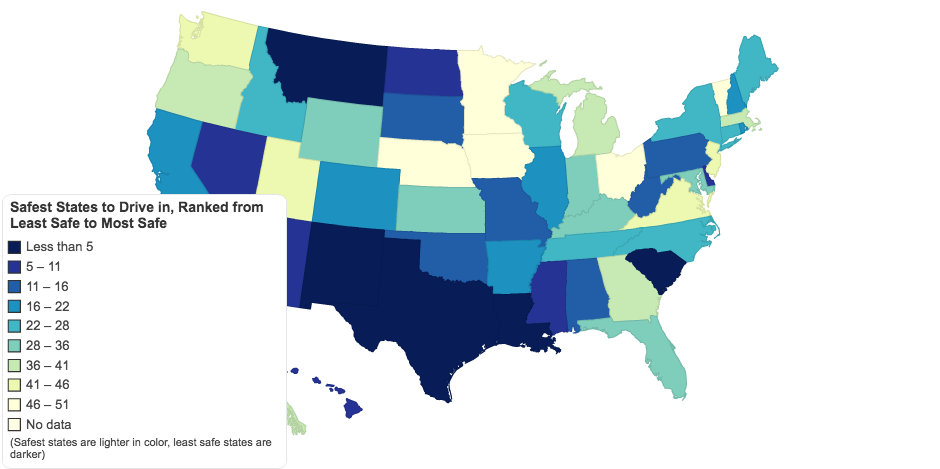 Safest States to Drive in