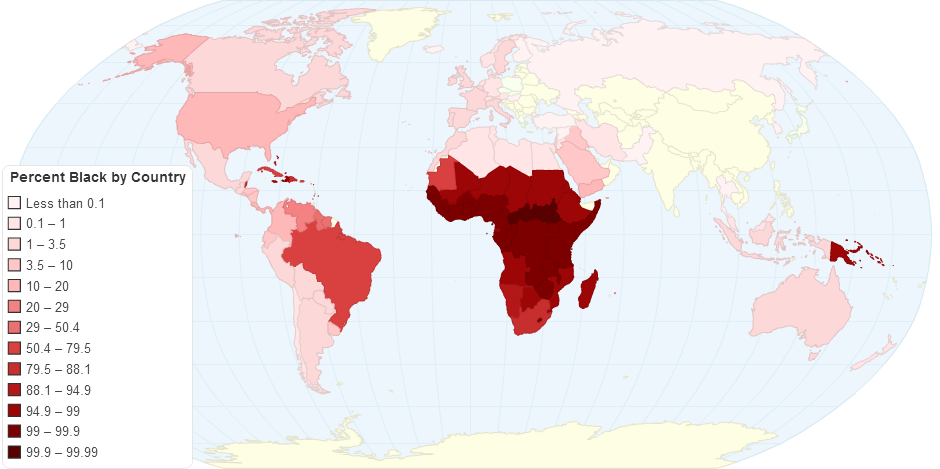 Percent Black by Country