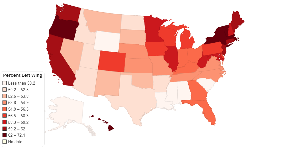 Percent Left Wing