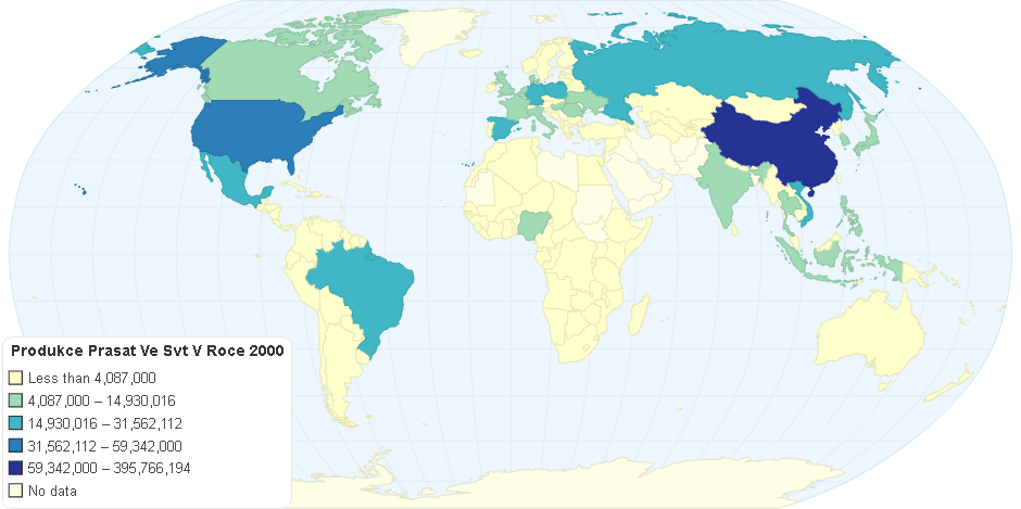 Produkce Prasat Ve Svete V Roce 2000