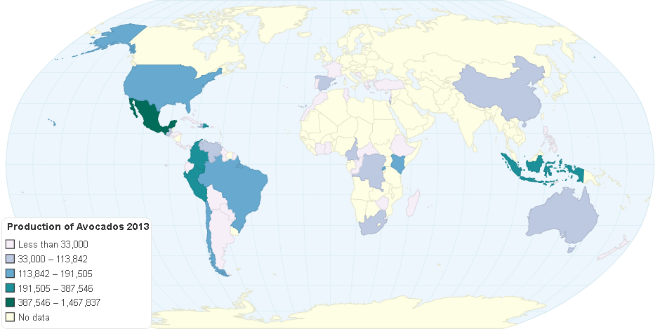 Production of Avocados 2013