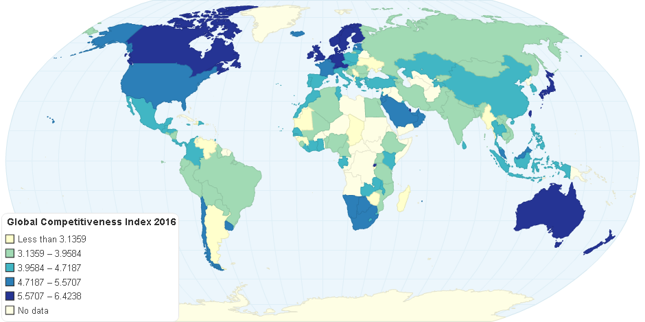 Global Competitiveness Index 2016 - Values