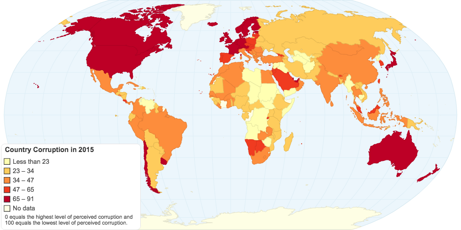 Country Corruption in 2015