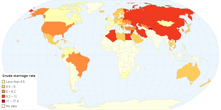 Divorce Statistics by Country