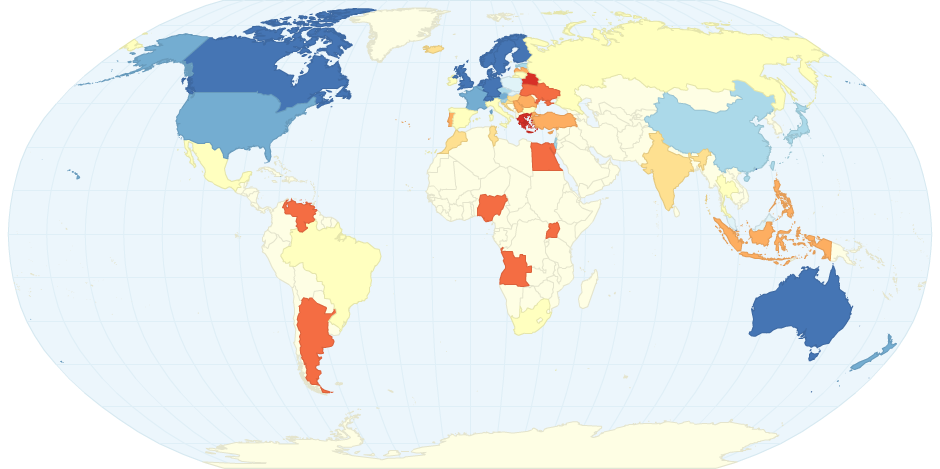 Notations et perspectives de notations des Pays industrialises par les Agences Stantard & Poors, Moody's et Fitch Ratings