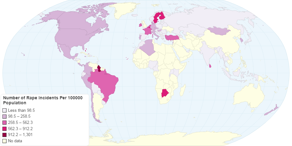 Number of Rape Incidents Per 100000 Population